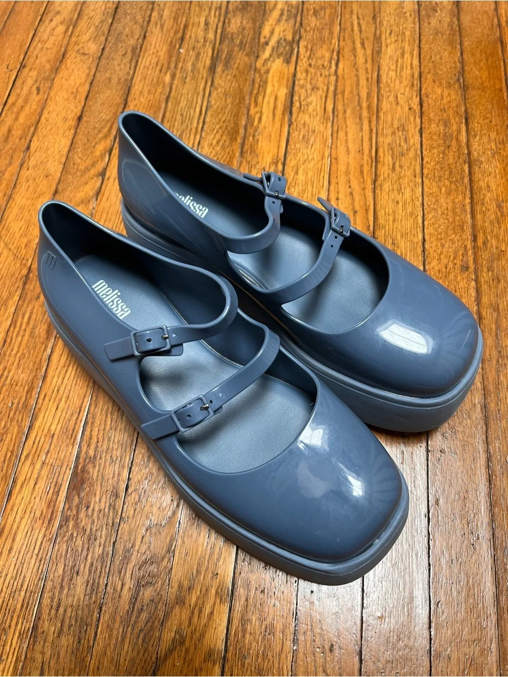 Melissa Blue Platform Mary Jane Shoes - Picture 2 of 7